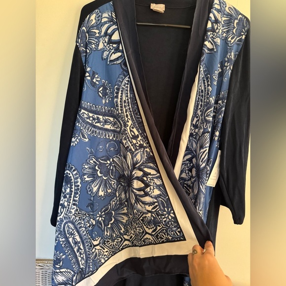 Chico's Travelers scarf front Cardigan women’s 16/18 nwt - Picture 6 of 8